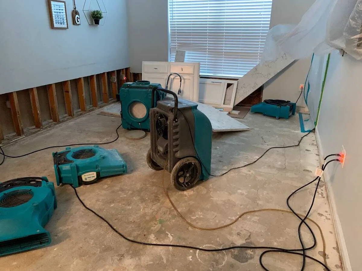 Dehumidifier in flood-cut room for Water Extraction & Removal in Berkley